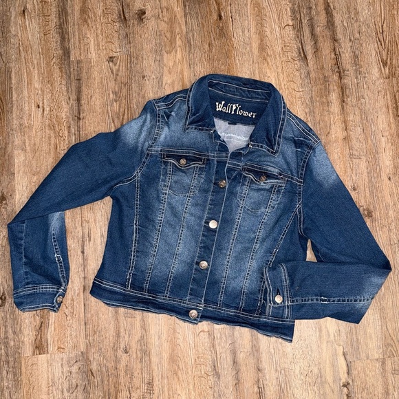 Y2K Wallflower Distressed Denim Jacket - Picture 1 of 8